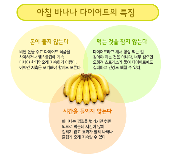 아침 바나나 다이어트의 특징